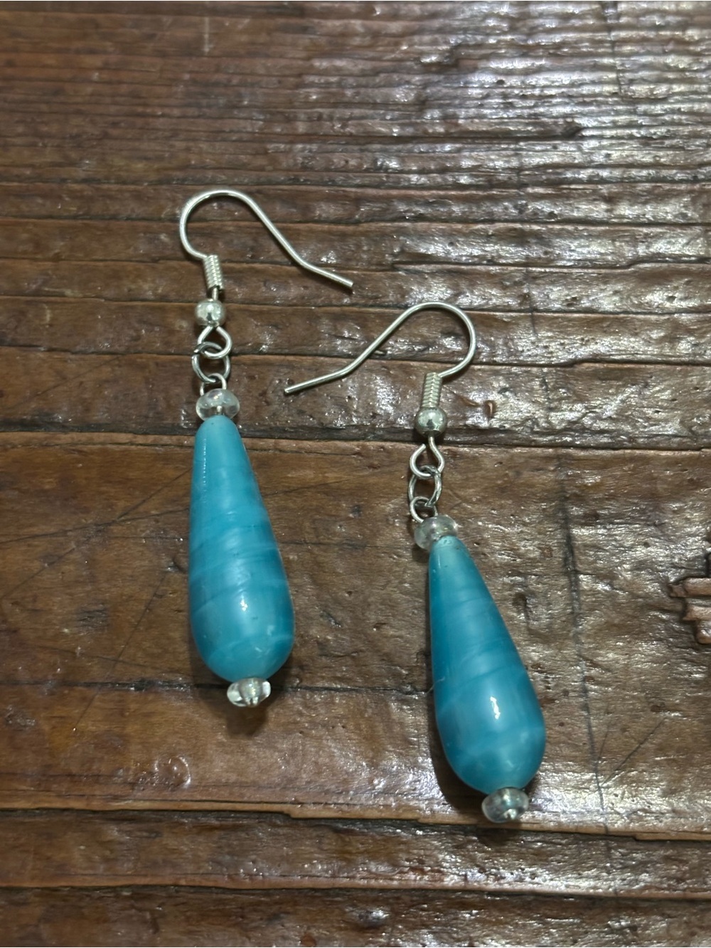 Blue Teardrop Dangle Earrings - Women Jewelry